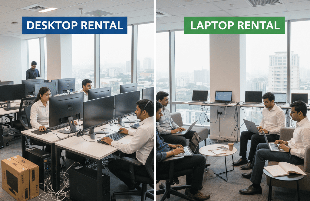desktop rental vs laptop rental in noida 2