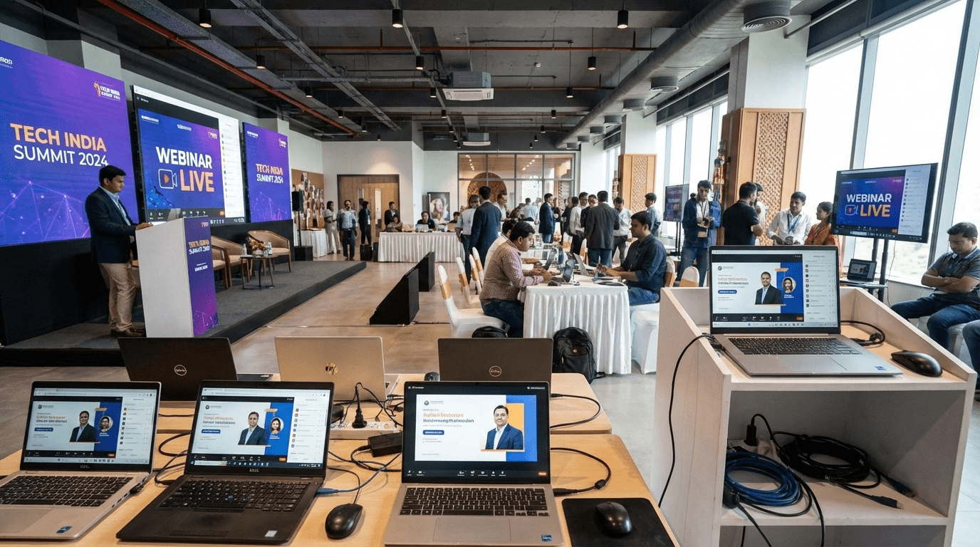 rent laptop virtual events webinars noida 1