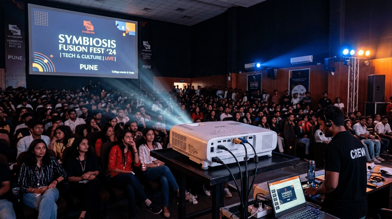 projector on rent in pune for college festivals
