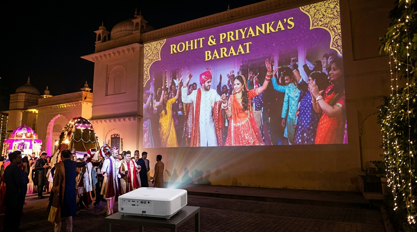 projector rental for weddings and celebrations