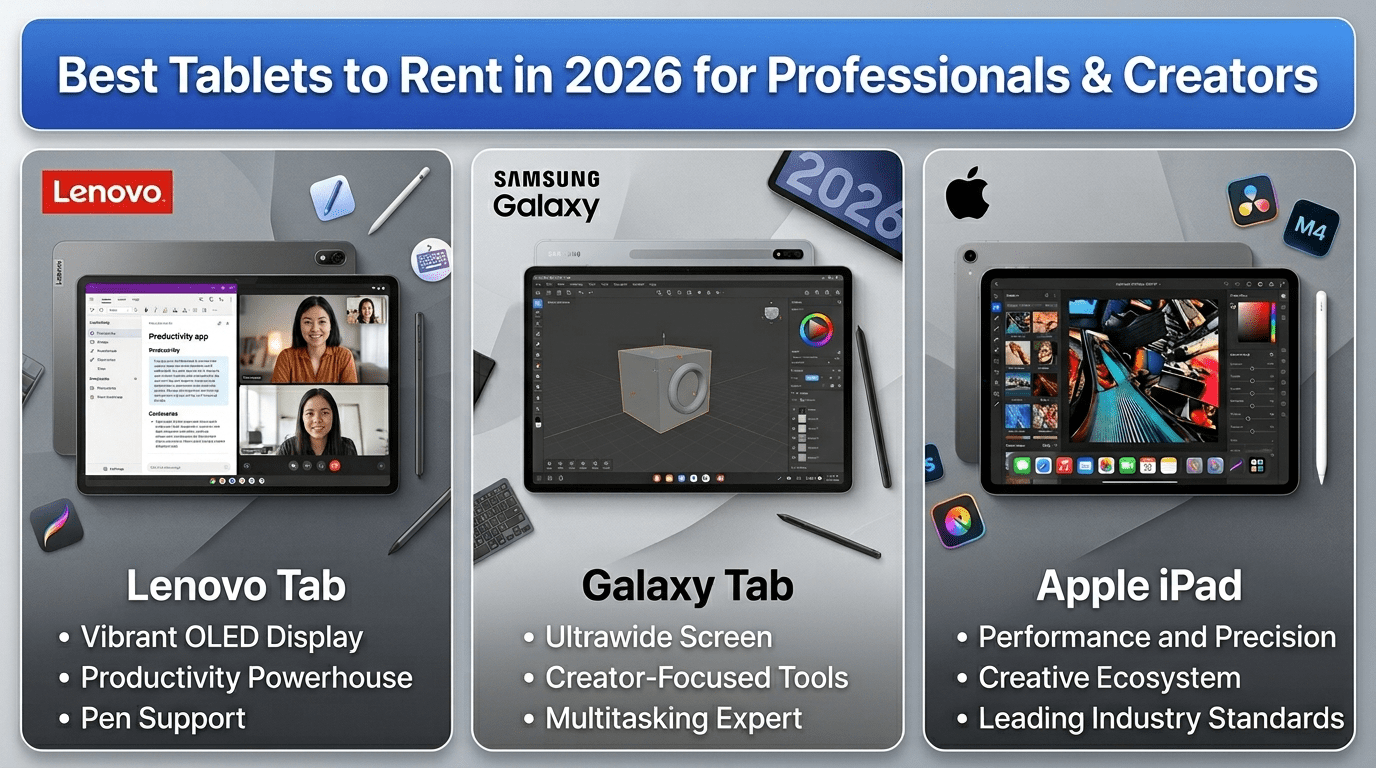 tablets to rent in 2026 for professionals and creators