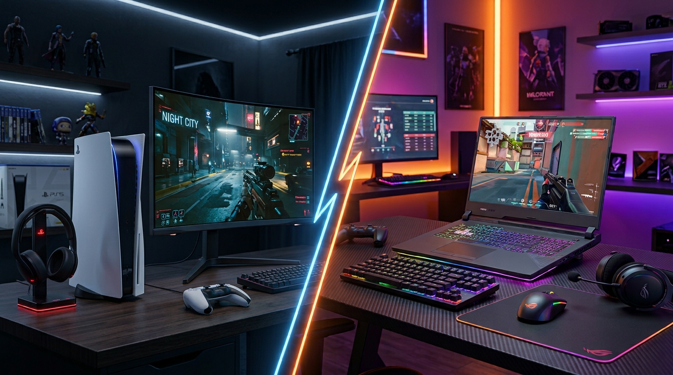 gaming console or gaming laptop on rent